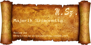 Majerik Szimonetta névjegykártya
